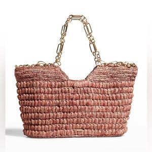 Cult Gaia Woven Raffia tote bag- Clay